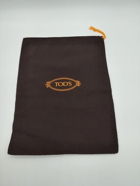 TOD'S Dust Bag 15x11.5 Brown Drawstring Storage Shoe Travel Organizer Pouch EUC
